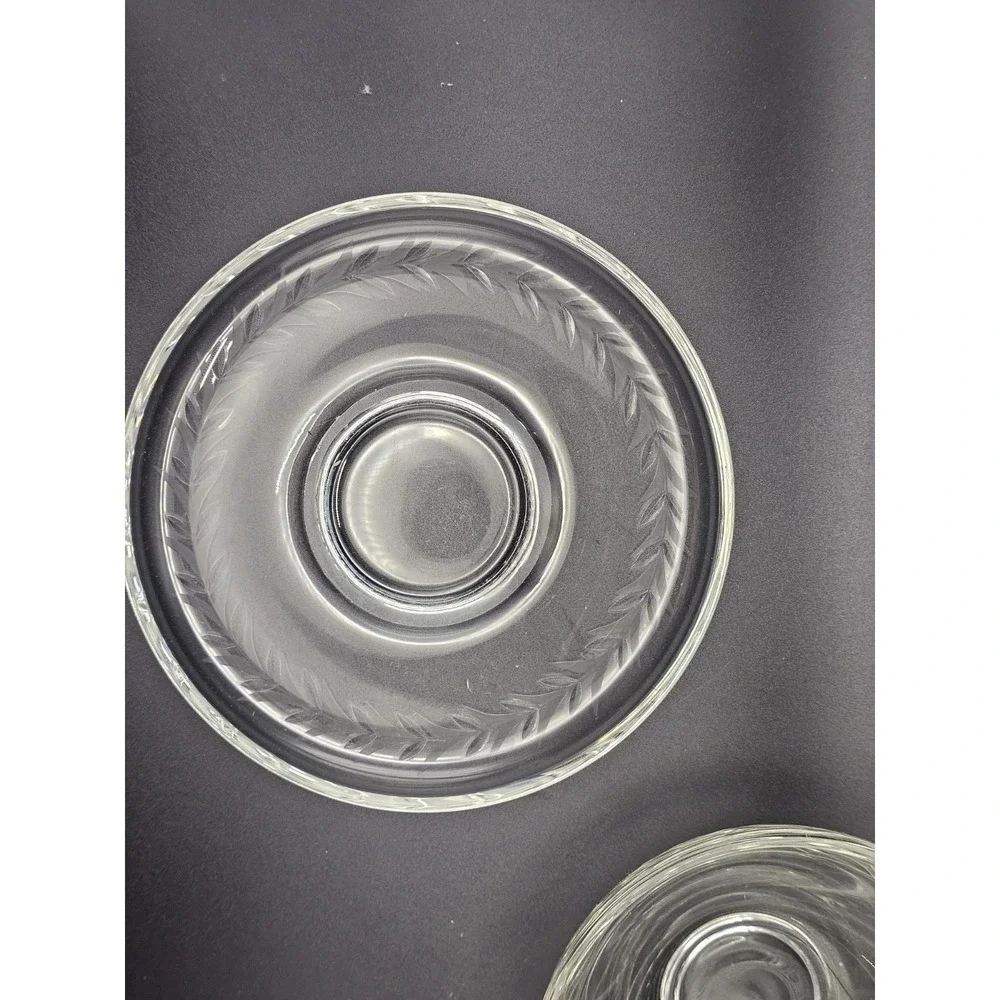 Fostoria Holly Mayonnaise Bowl 2 Piece Set W/‎ Underplate